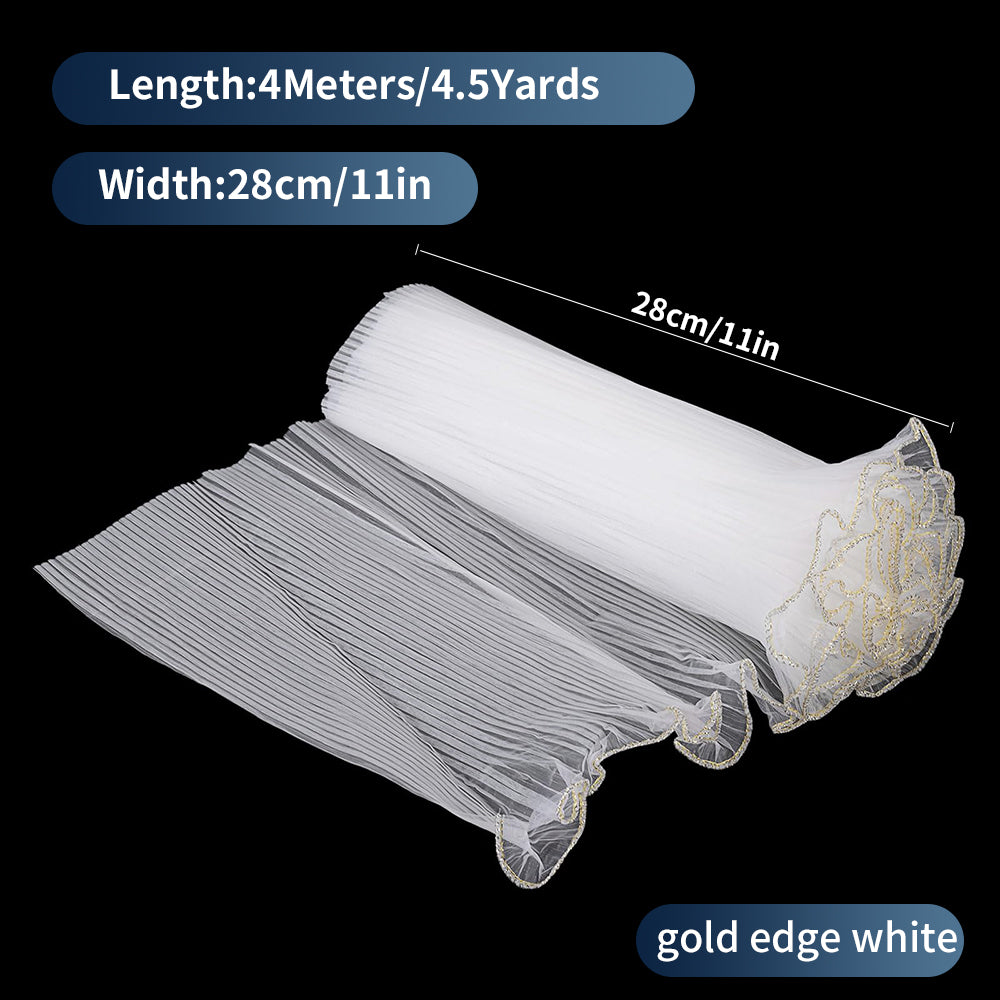 White Floral Packaging for Bouquets Including Decorative Mesh Wrapping Paper