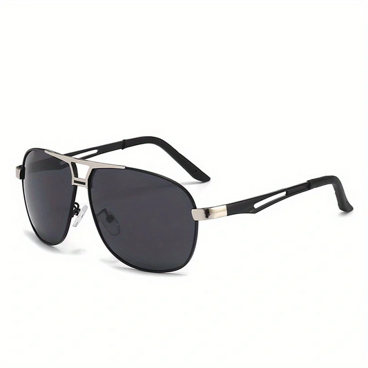 Fashion Gradient Sunglasses for Men Big Frame Pilot Sun Glasses