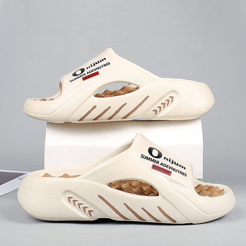 2024 New Men Massage Slippers Slides Indoor Outdoor Sandals