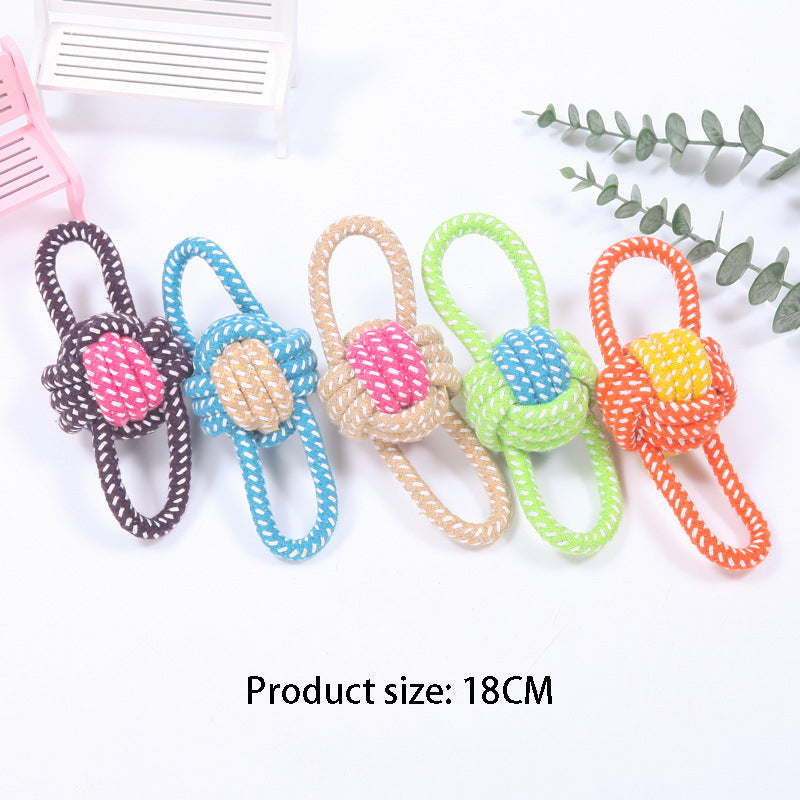 Interactive Cotton Rope Mini Dog Toys Ball for Dogs