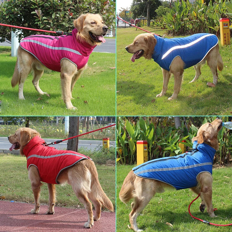Waterproof Dog Clothes for Large Dogs Winter Warm Big Dog Jackets