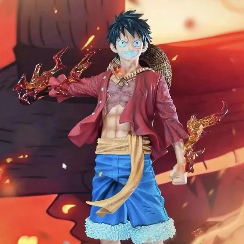 27cm Anime One Piece Standing Posture Luffy Double Head Eagle