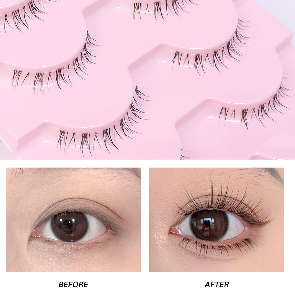 5 Pairs Thick 6mm Lower Eyelashes Pack