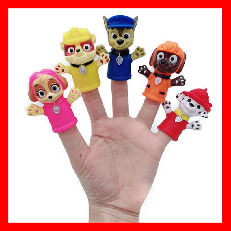 5pcs Paw Patrol Finger Puppet Cartoon Chase Skye Marshall Hand Puppet