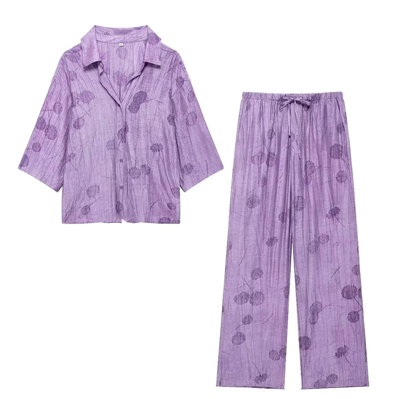 Women's Set New Fashion Spring Jacquard Loose Ladies