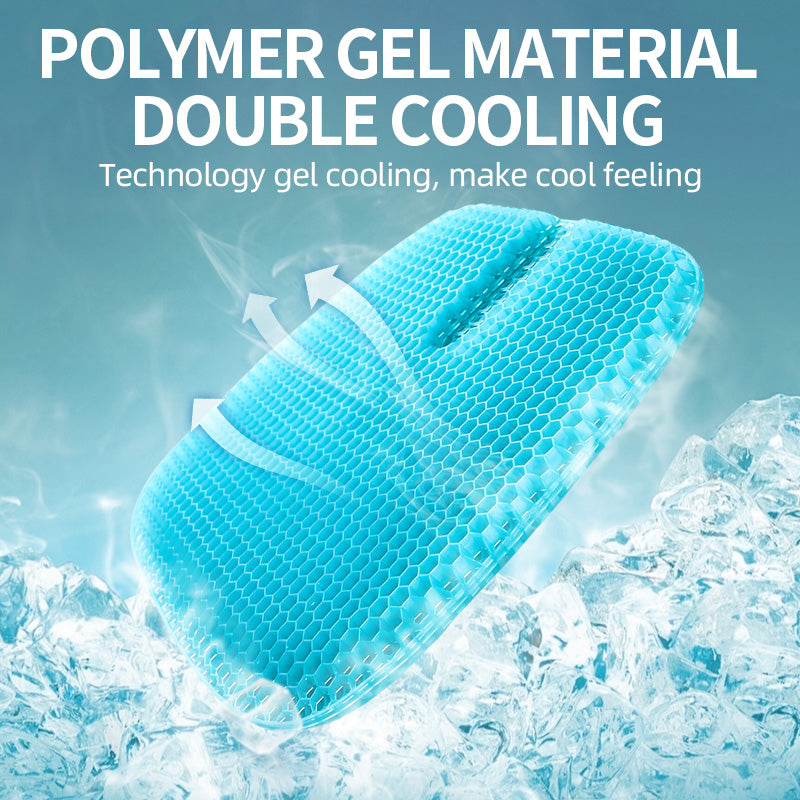 Car Gel Cooling Seat Cushion 3D Honeycomb Cool and Breathable