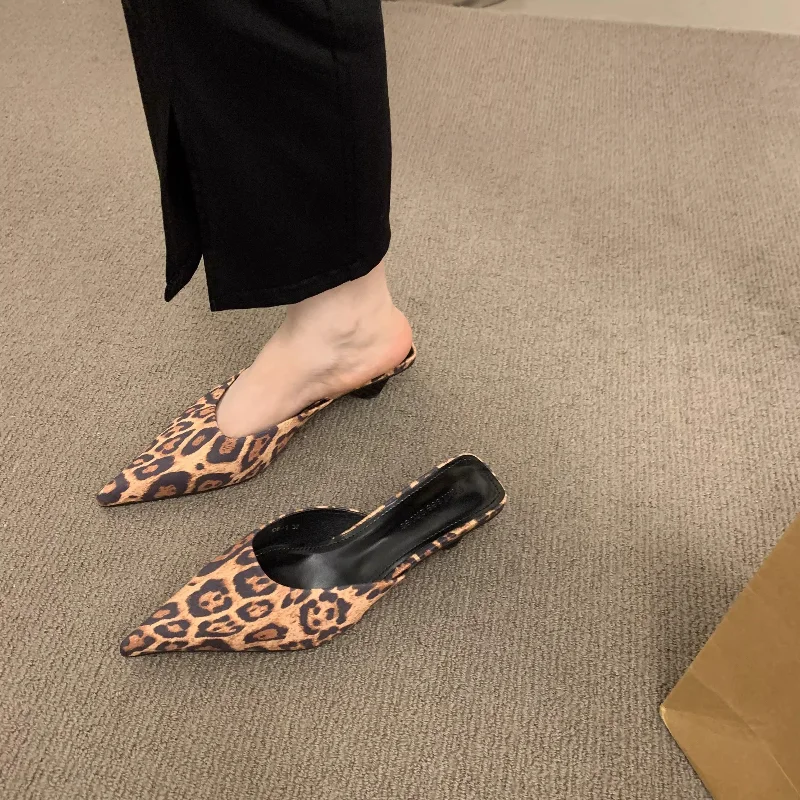 New Luxury Pointed Toe Women Mules Slipper Fashion Candy