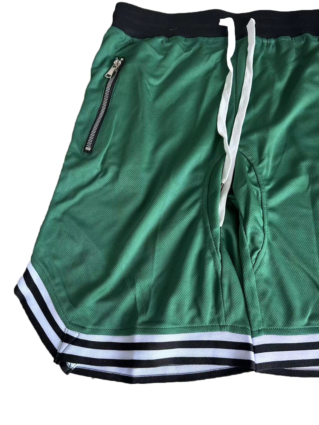 Men's zippered pocket drawstring shorts, sportswear,
