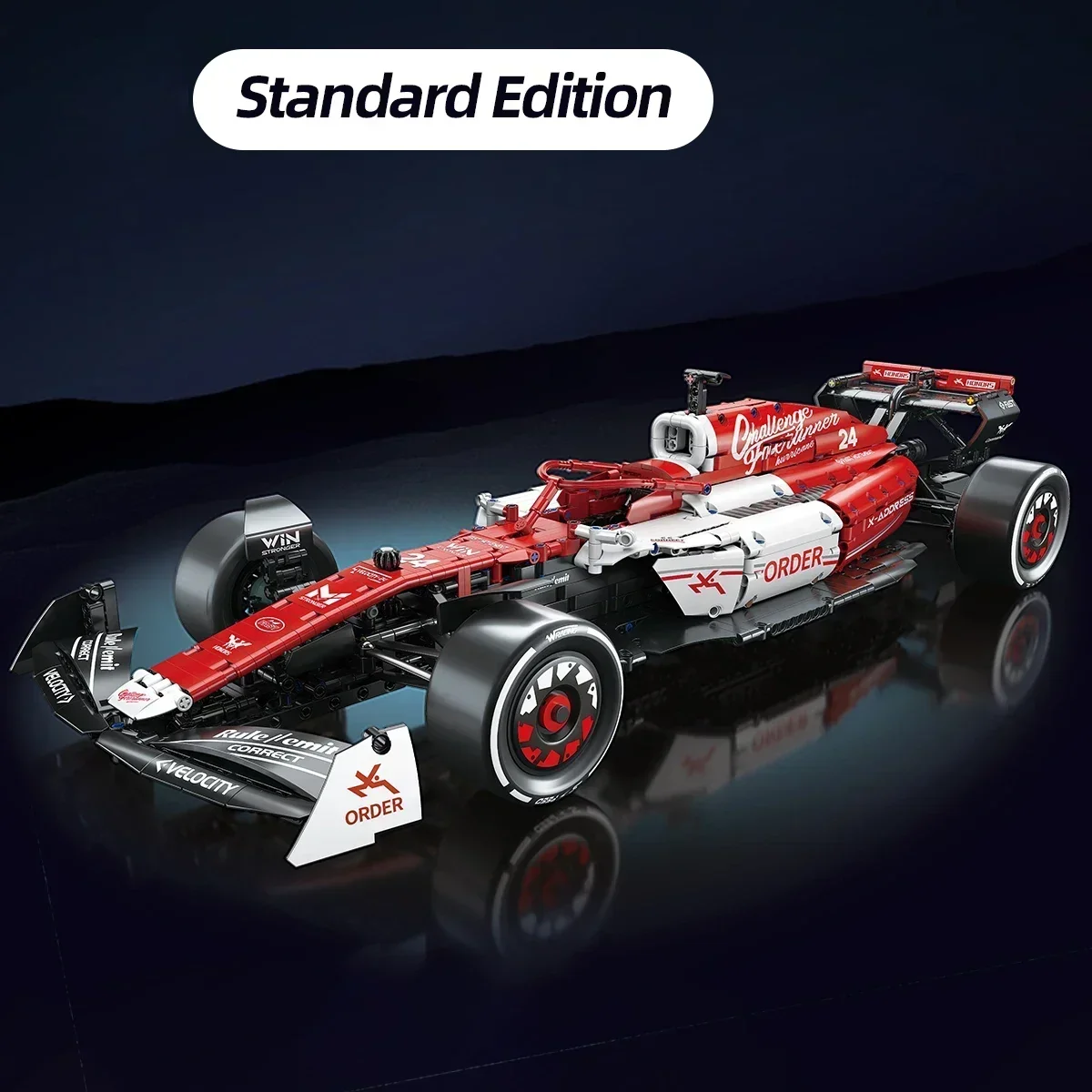 1768PCS 1:8 F1 Architecture Racing MOC Building Blocks