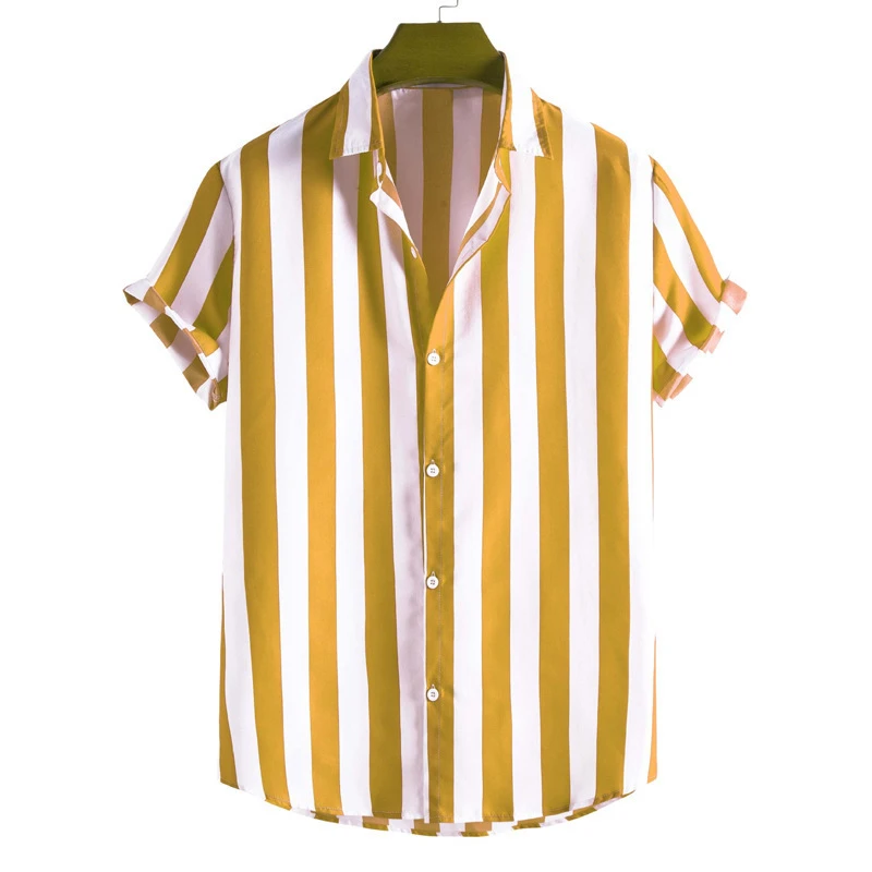 Street Simplicity Stripe Print Men Women Shirts