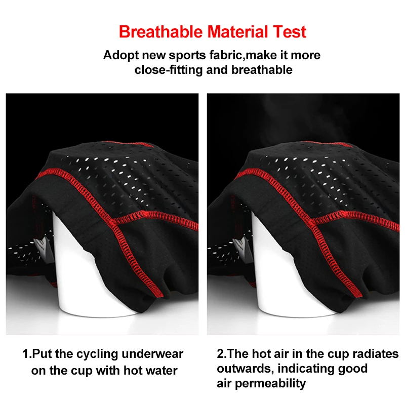 Men's Cycling Underwear Shorts 5D Gel Pad Breathable Non-Slip Bike Shorts
