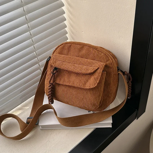 Korean Harajuku Messenger Bags Corduroy