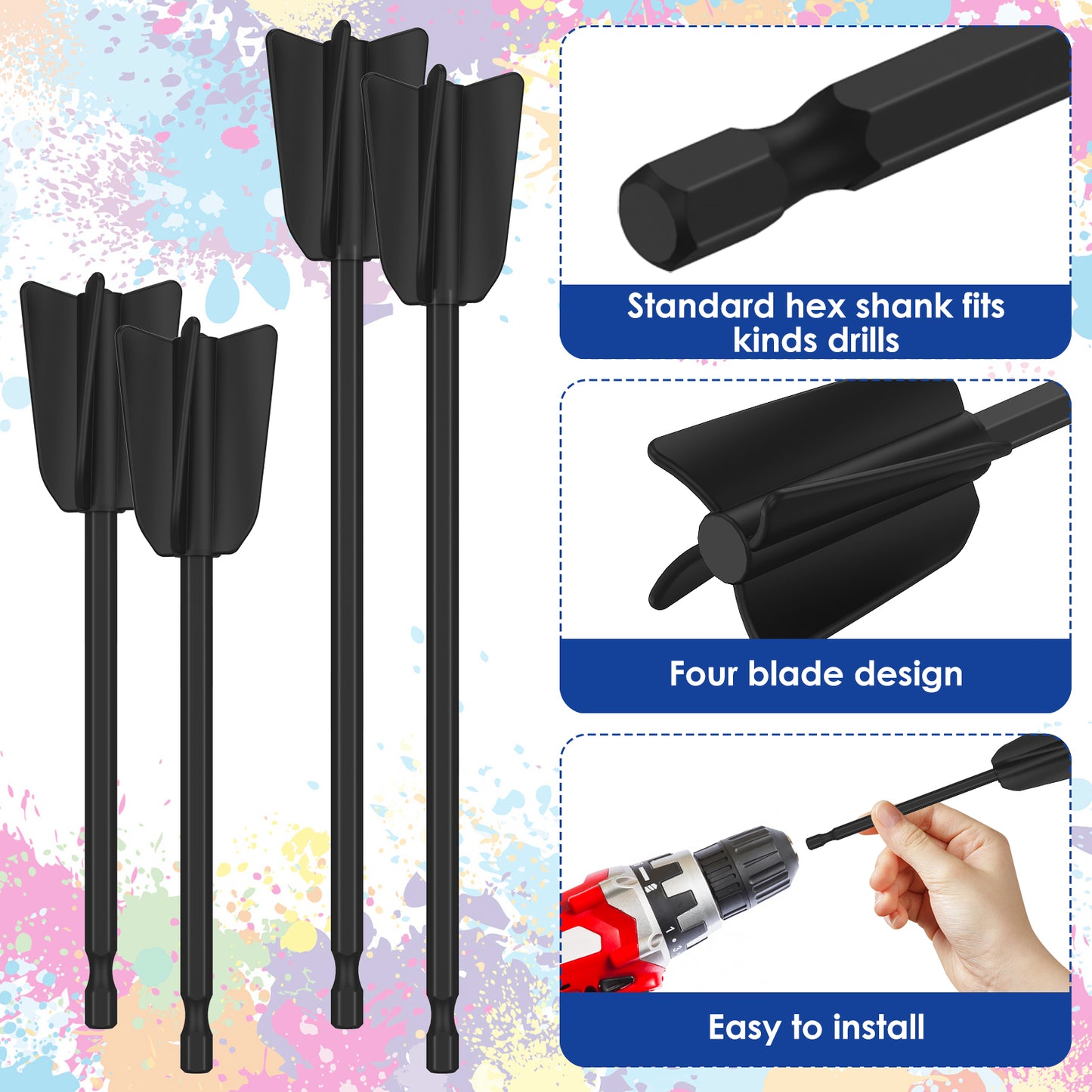 6Pcs Epoxy Mixing Stick Paint Stirring Rod