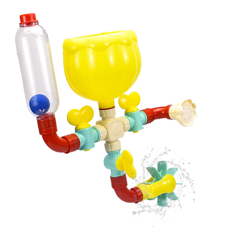 New DIY Montessori Children Bath Toys Water Spray Rotating Water Jet