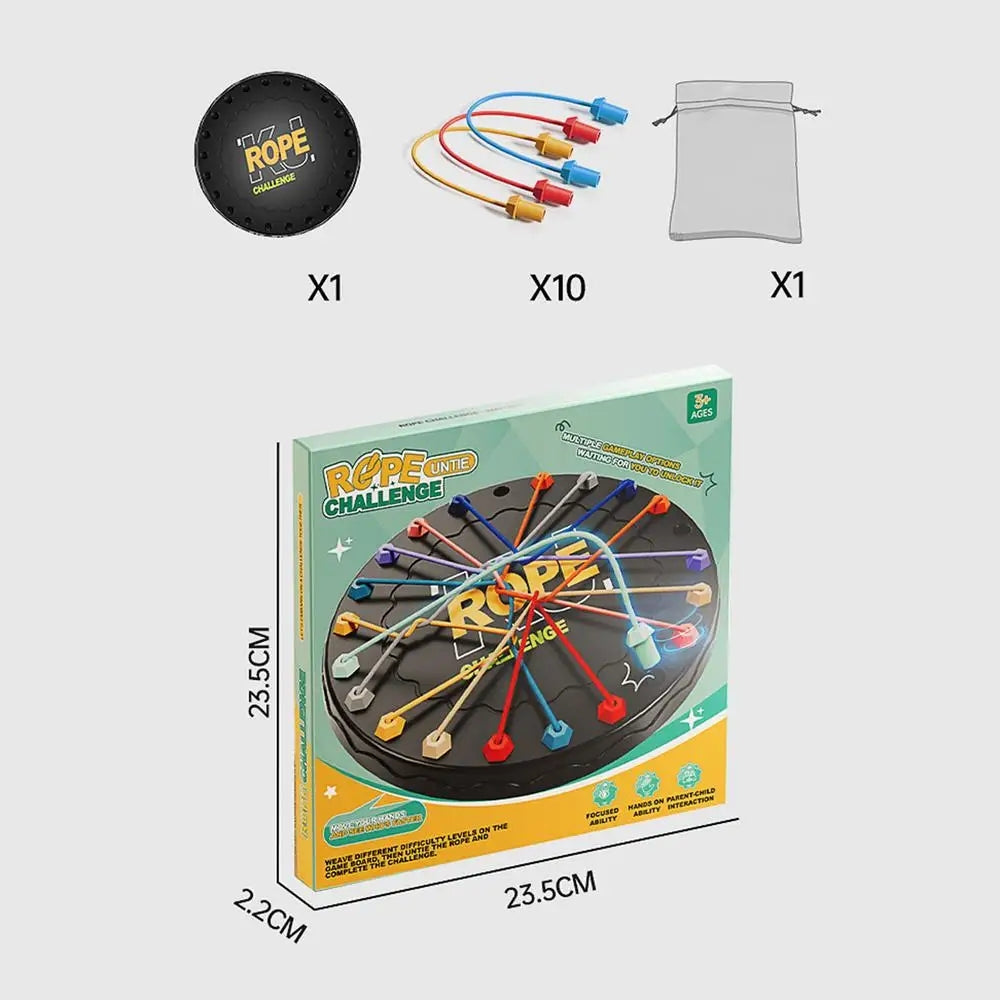 Kid Rope Knots Puzzle Social Board
