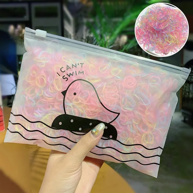 Pack Girls Colorful Small Disposable Rubber Bands