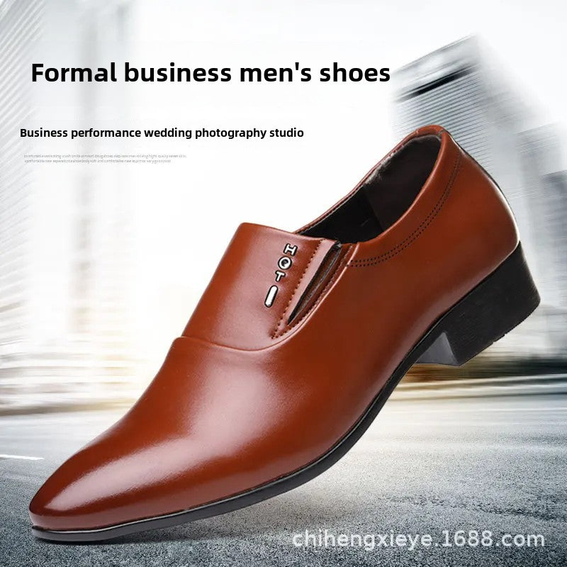Men's Red Patent Leather Formal Shoes Spring