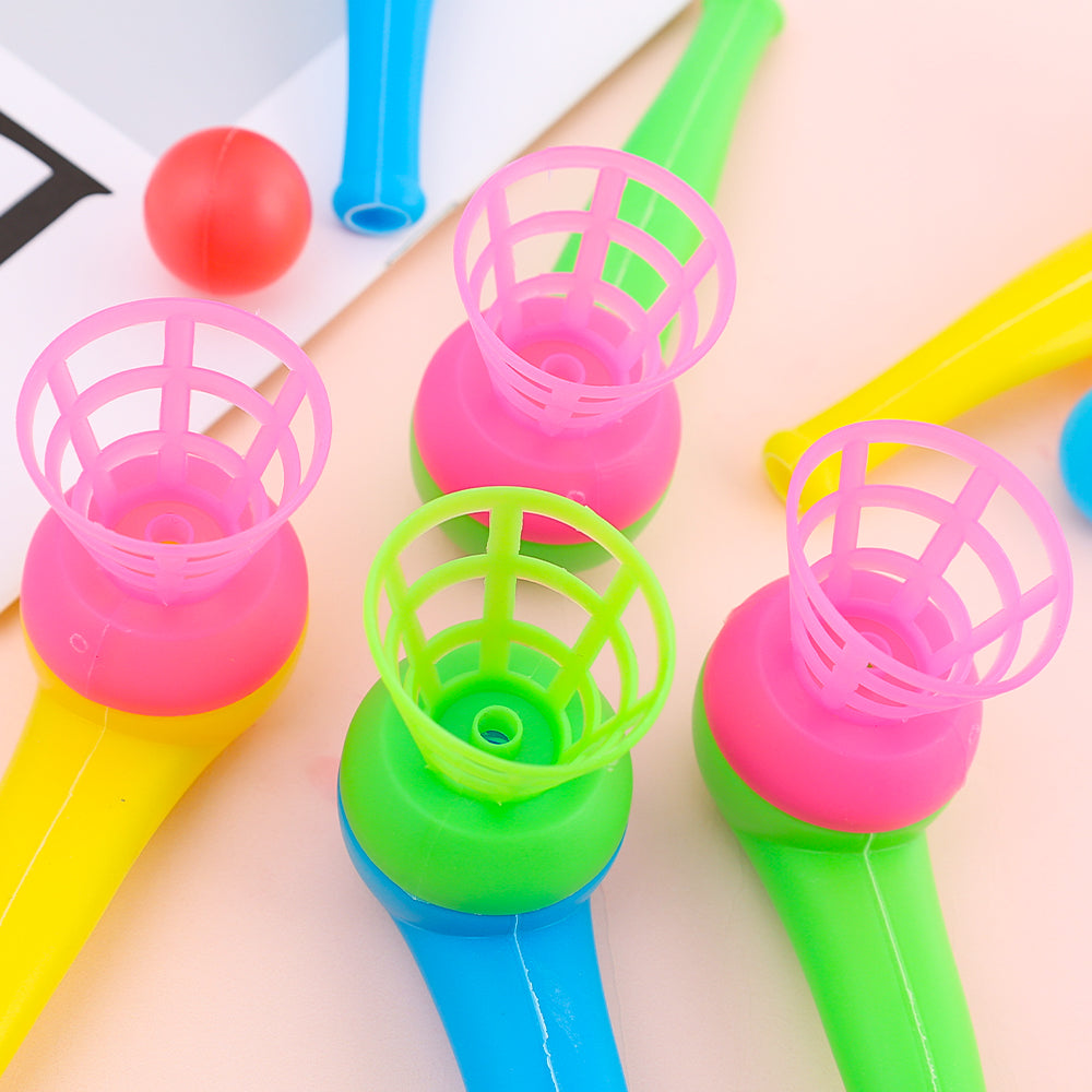 Colorful Plastic Tube Blow Ball Children's Puzzle Toys