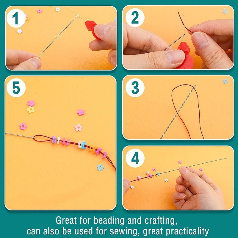 Stainless Steel Beading Needles Kit With Threader
