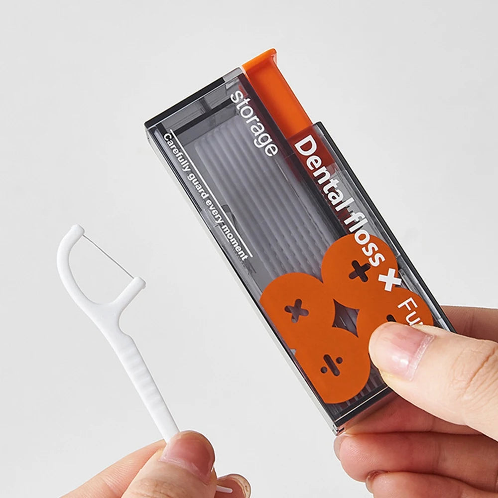 Portable Floss Dispenser Includes 10Pcs Floss