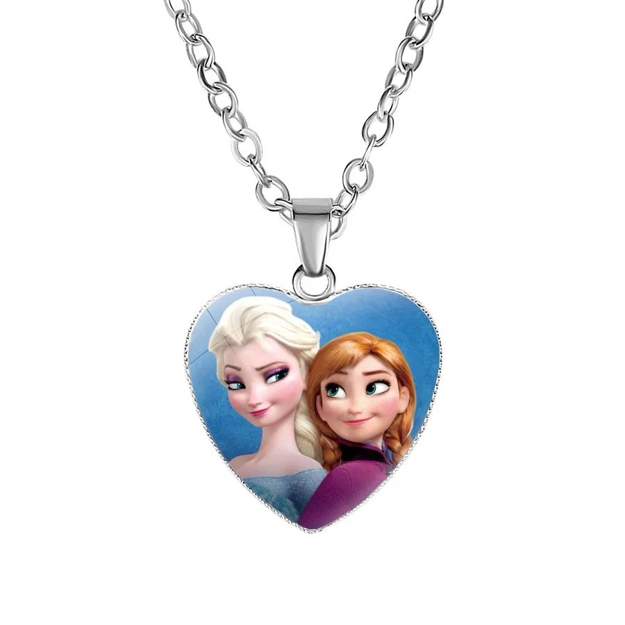 Disney Frozen Princess Necklace Children's Anime Figures