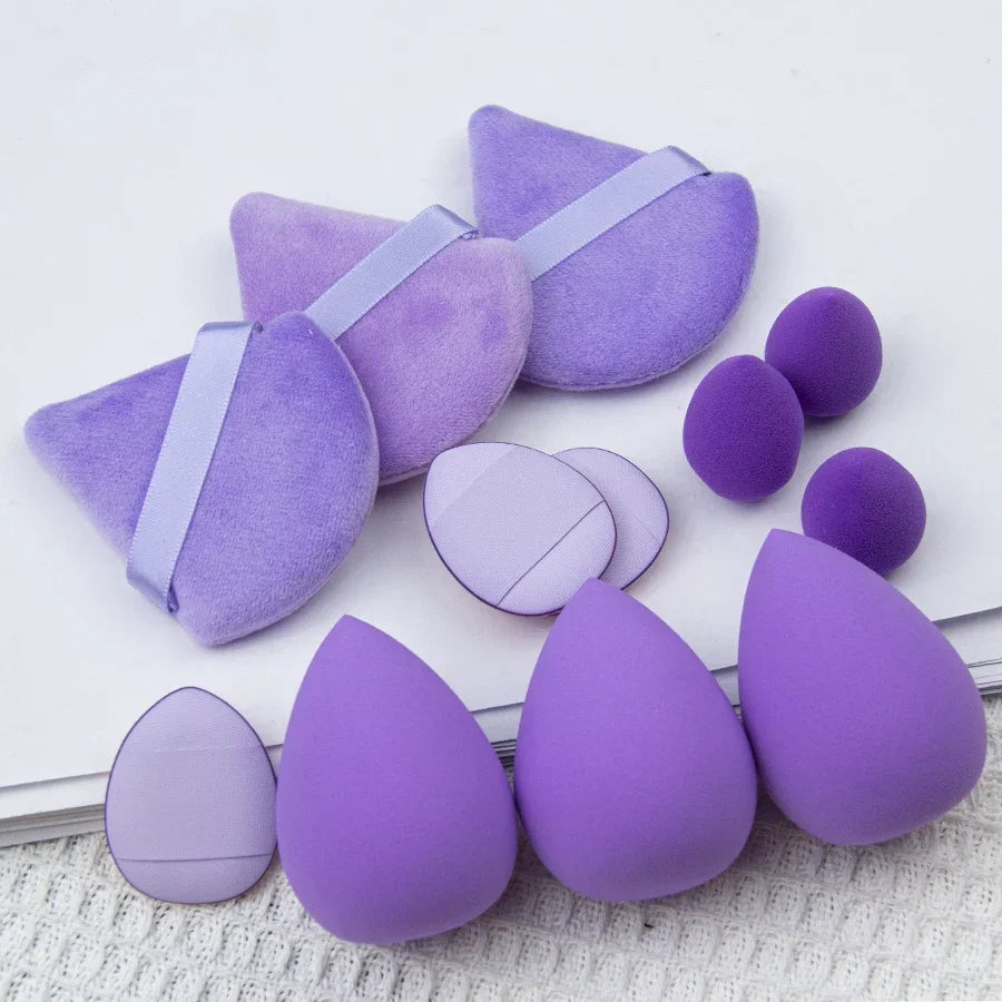 12Pcs Multicolor Makeup Sponge Blender Beauty Egg Cosmetic Puff