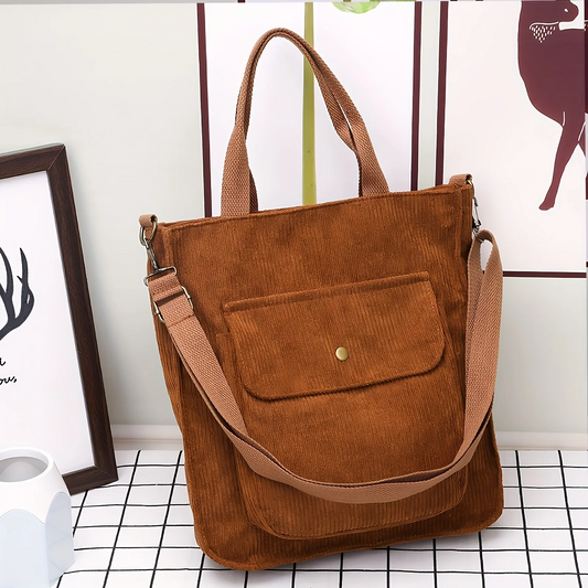 Women's Vintage Corduroy Tote Bag