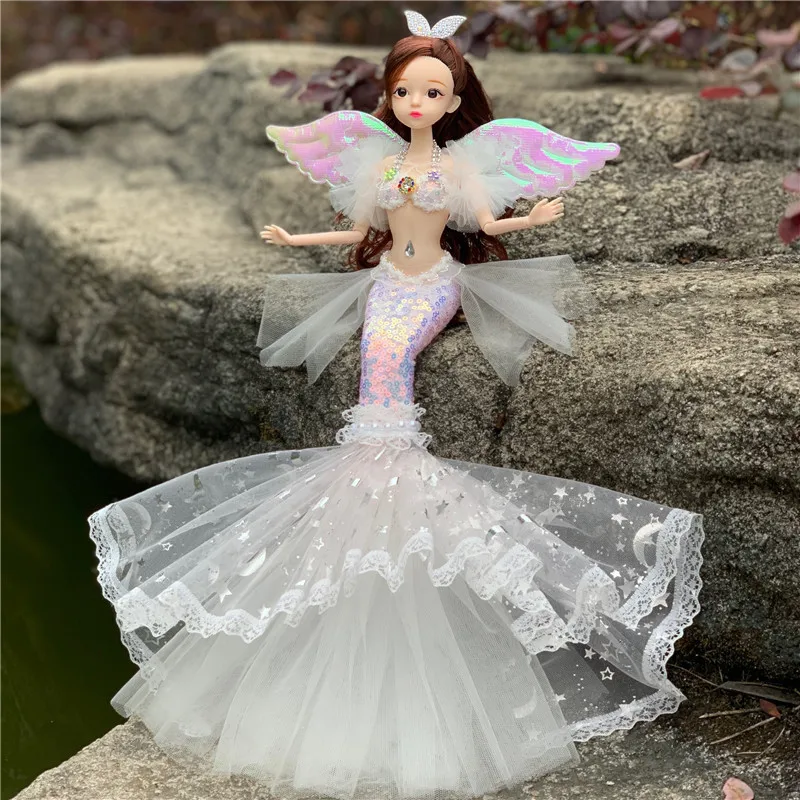 45cm Colorful Mermaid Doll Rainbow Princess Toy