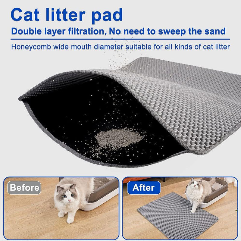 Pet Cat Litter Mat Waterproof Double Layer Cat Litter