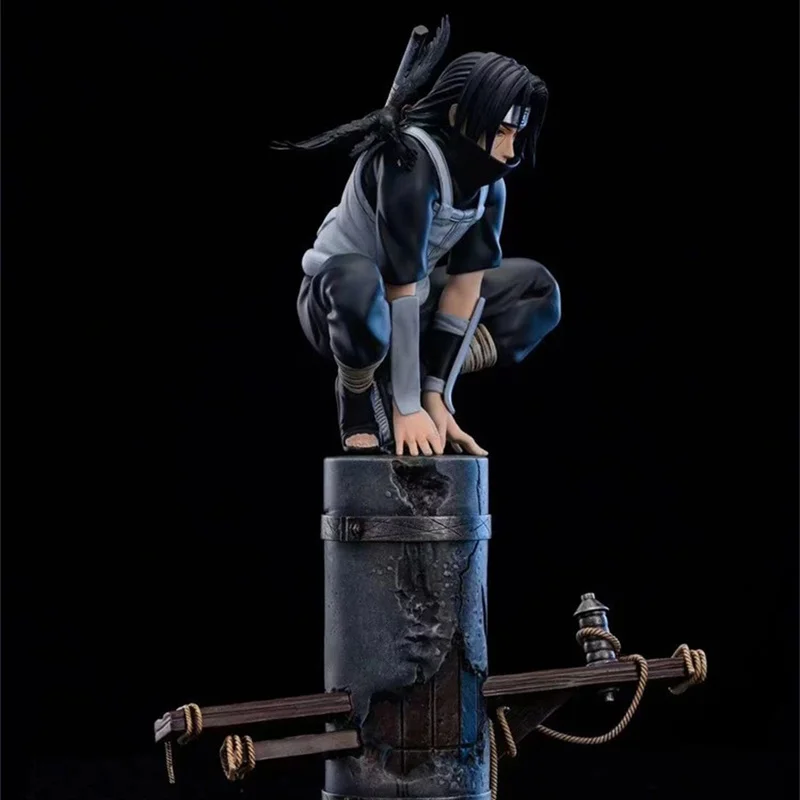 23cm Anime Naruto Anbu Uchiha Itachi Tsukuyomi Sharingan Squatting