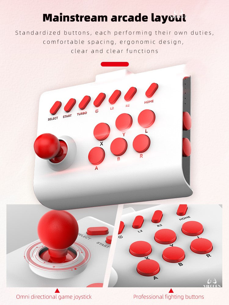 Arcade joystick Wireless Gaming Controller for PC/Android/ios/Switch/PS3/PS4 Fighting Game