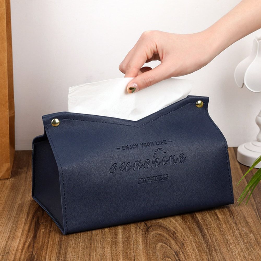 Leather Tissue Case Napkin Holder Storage