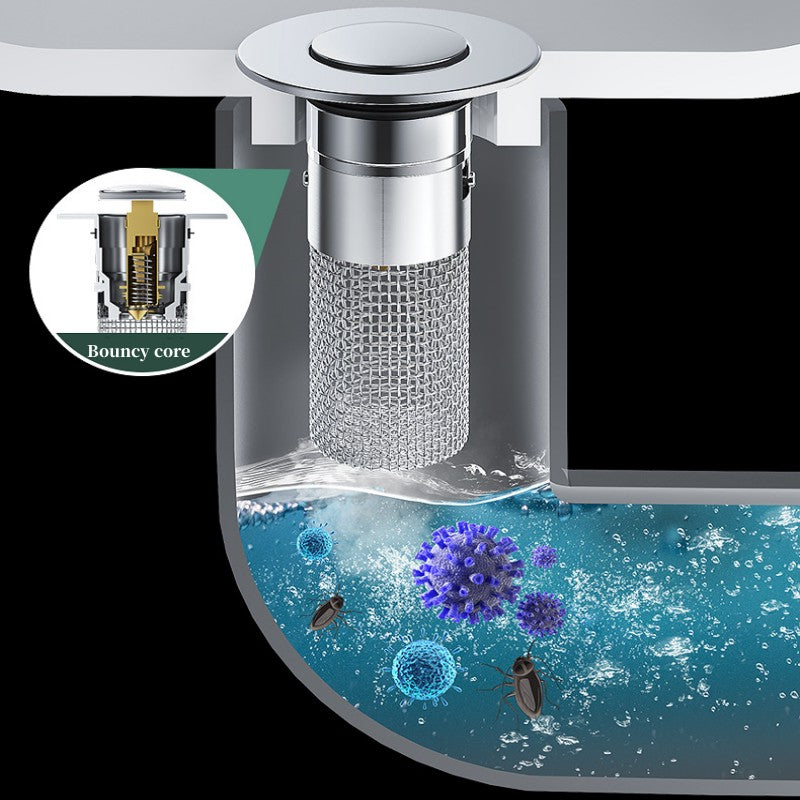 Stainless Steel Floor Drain Filter Washbasin Plug