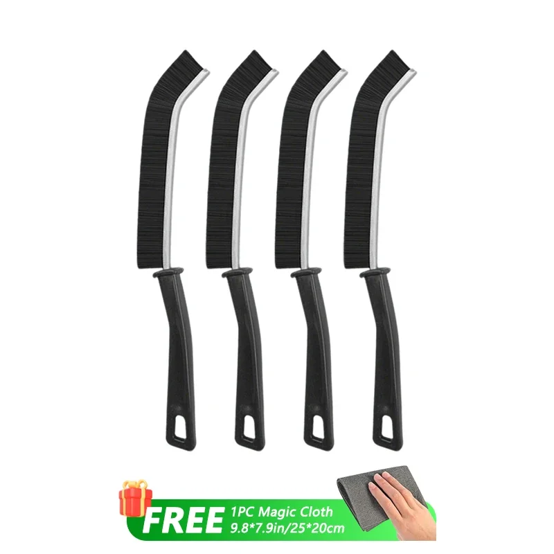 Hard Bristle Crevice Cleaning Brush for Fine Seam Corners