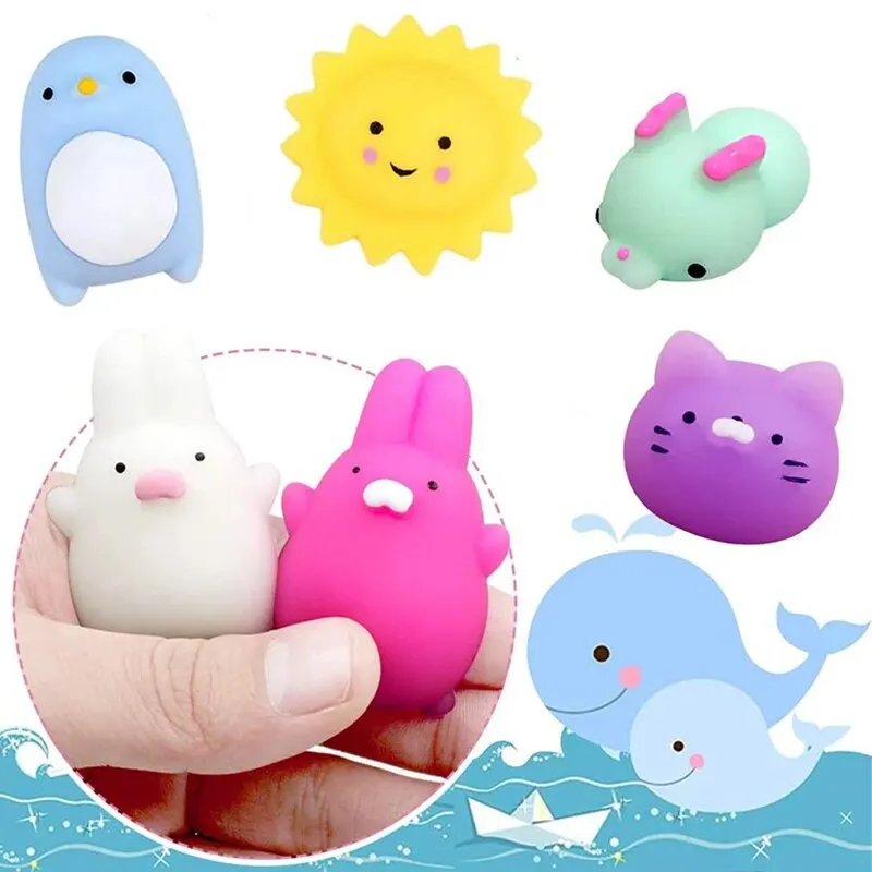 20Pcs Mini Cute Cartoon Animal Stress Relief Toys For Girls