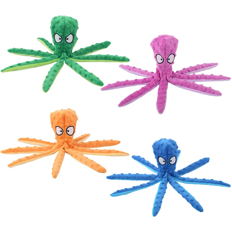 Pet Plush Toy Octopus Dog Interactive Toy Indestructible Bite