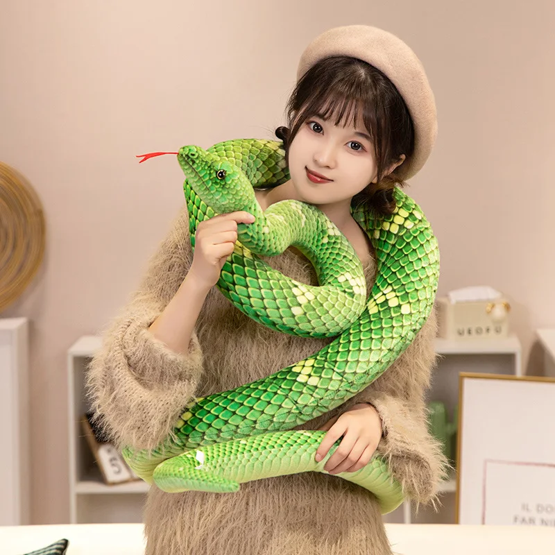 70cm Kawaii Snake Plush Toys Pit Viper Realistic Stuffed Cobra