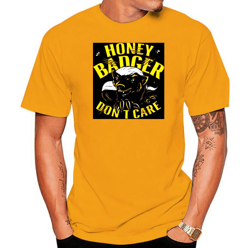 Honey Badger Don't Care Logo Men's Black T-Shirt Size