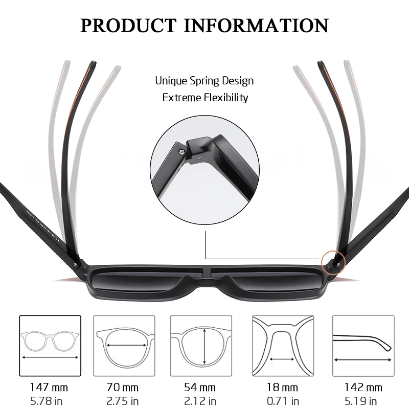 Polarized Sunglasses For Men Oversize Square Anti UV400 Male Mirror