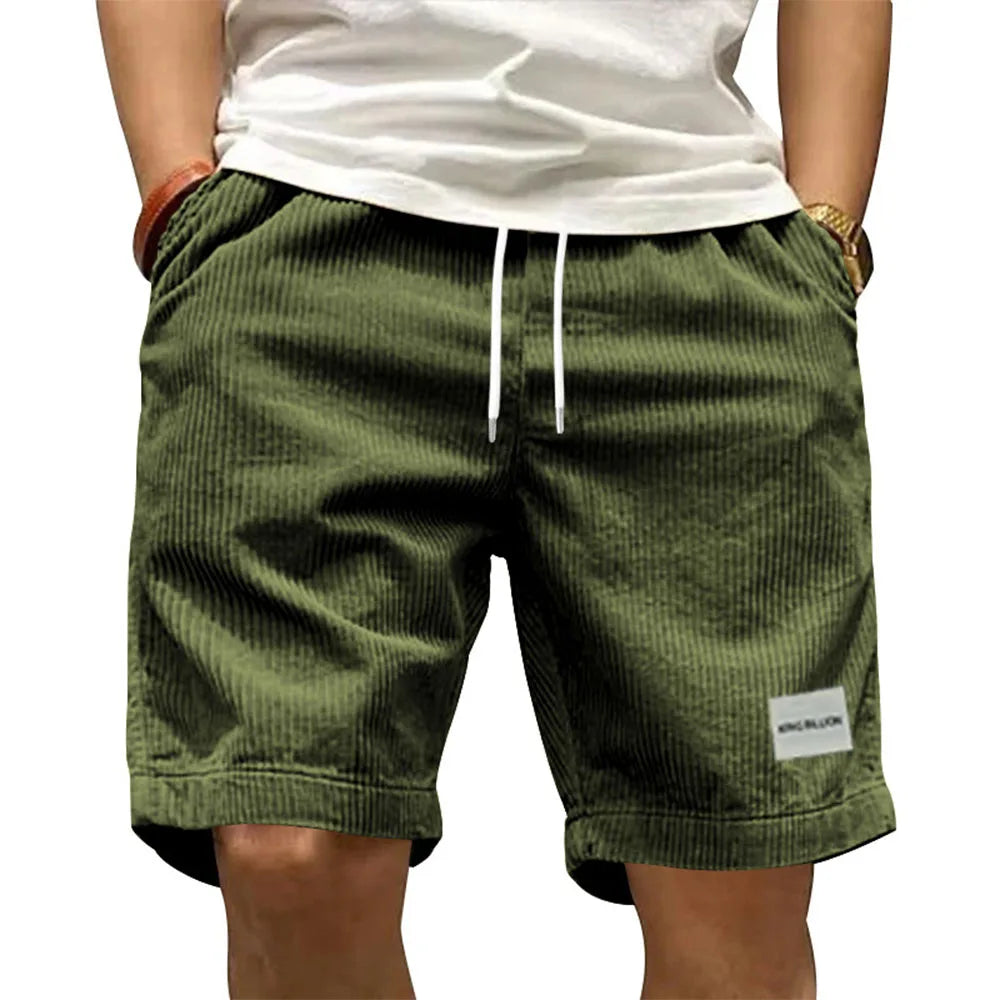 Men's Summer Trendy Retro Corduroy Short Pants