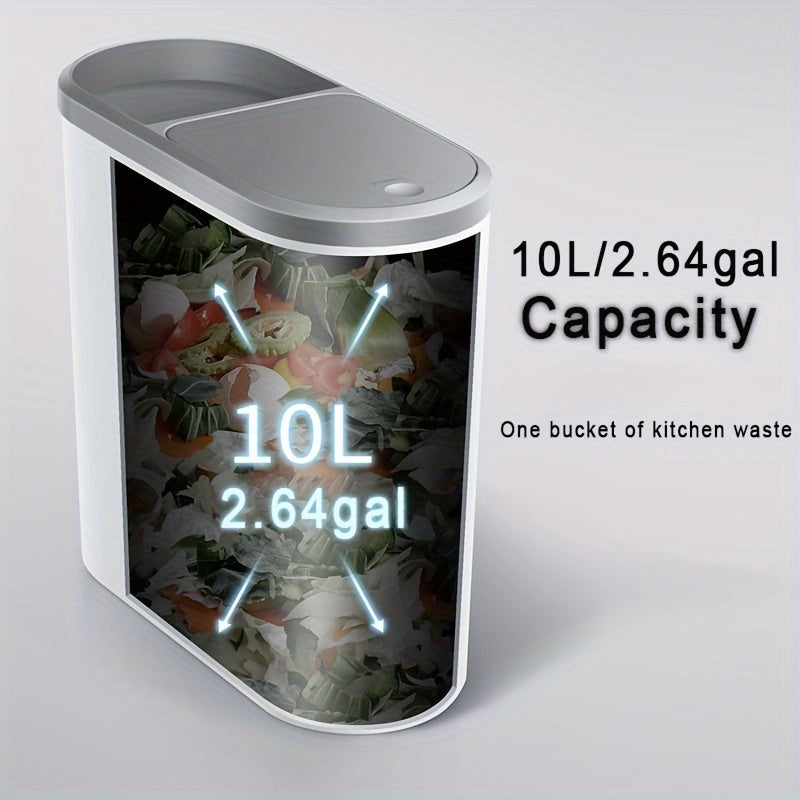 10L Bathroom Trash Can, Household Creative Gap Waste Bin