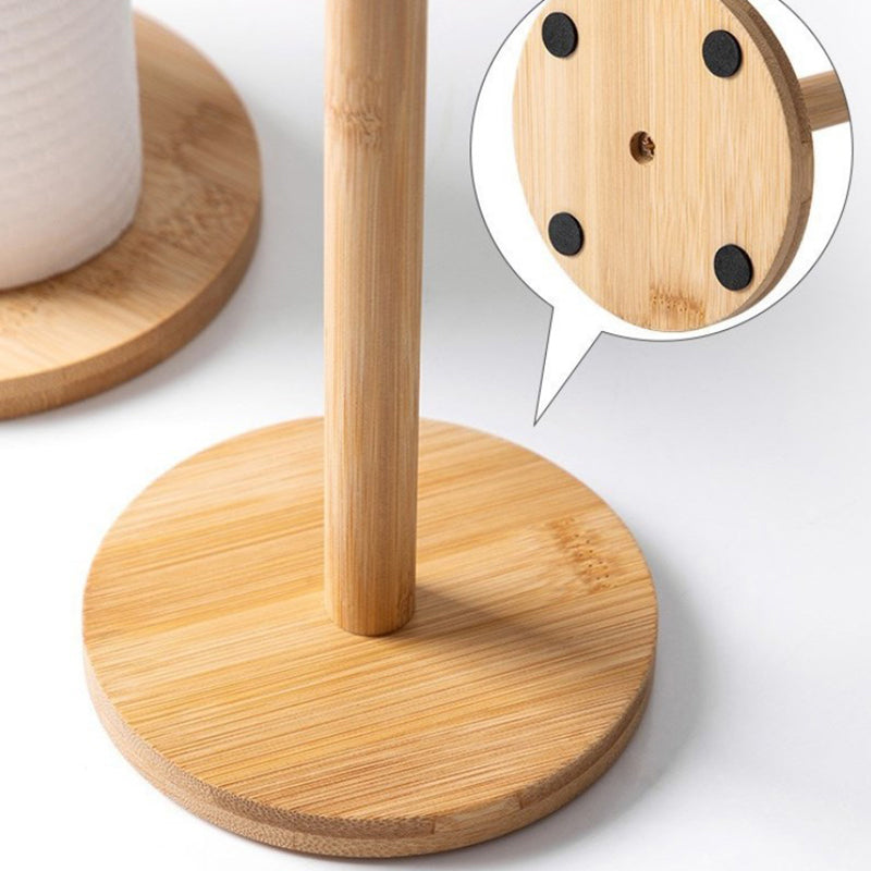 Kitchen Wooden Roll Paper Towel Holder