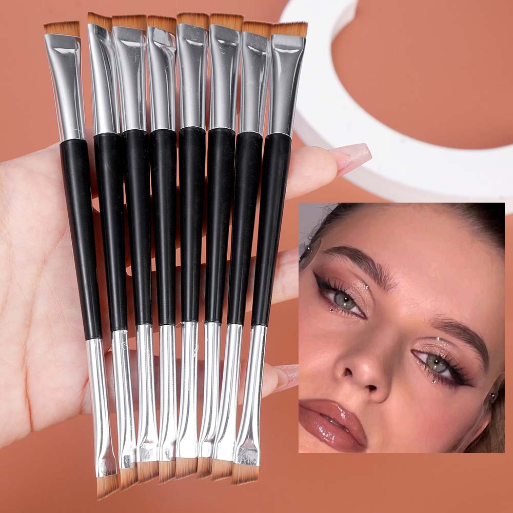 Professional Eyebrow Brush Eyeliner Angled Flat Head Blade Eye Liner