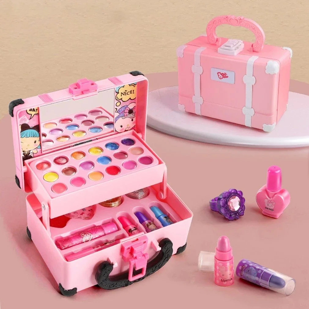 Children Makeup Cosmetics Playing Box Princess Makeup Girl Toy