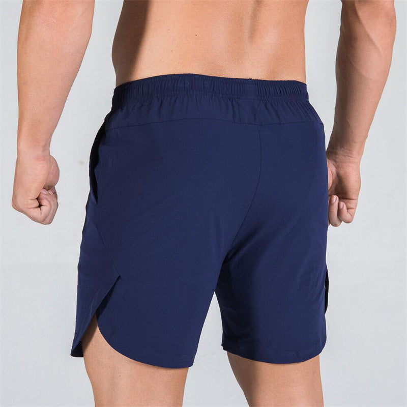 Double-deck fitness sports shorts men summer slim
