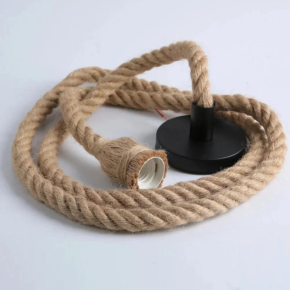 Industrial E27 Vintage Hemp Rope