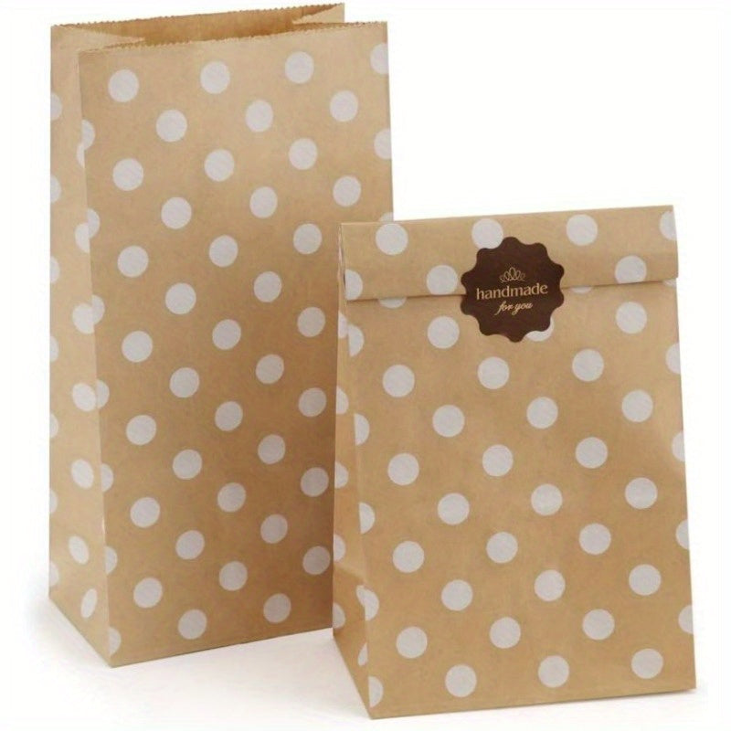 10pcs, 4lb 5x2.95x9.45 Inches Kraft Paper Bags, Snack Bags