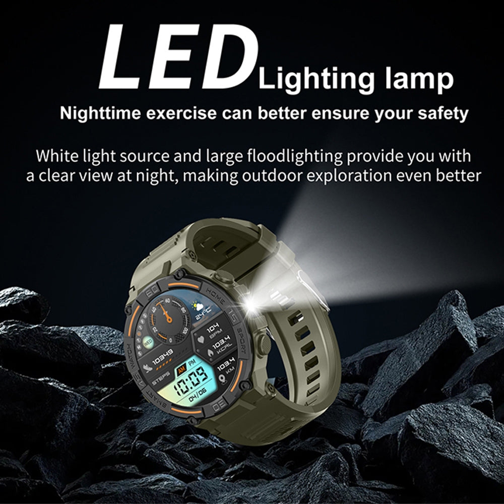 Outdoor Military Rugged Smartwatch Men GPS Sports Fitness Waterproof