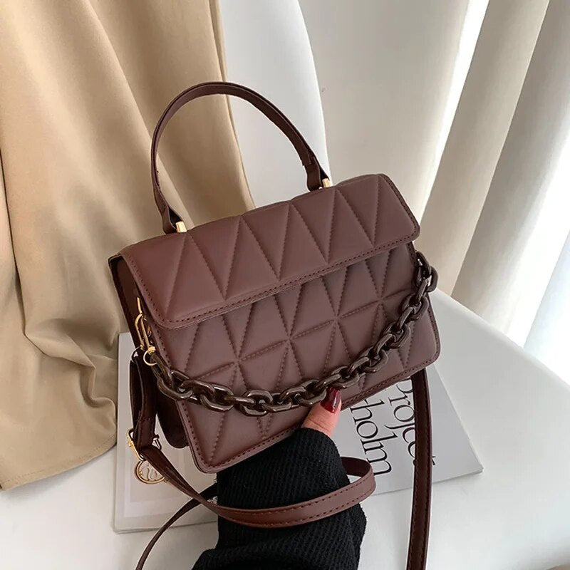 Square Plaid Small Handbags Crossbody Bags For Women