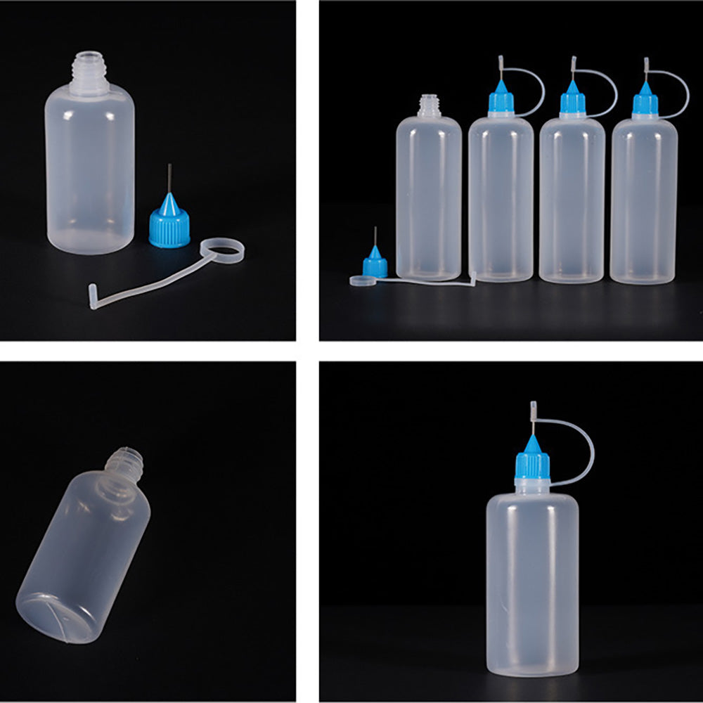 100ml 50ml PE Plastic Squeezable Tip Applicator Bottle